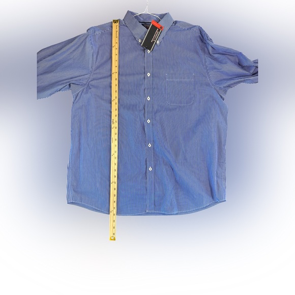 Roundtree & Yorke Blue Casual Button Down Shirt - Picture 4 of 5